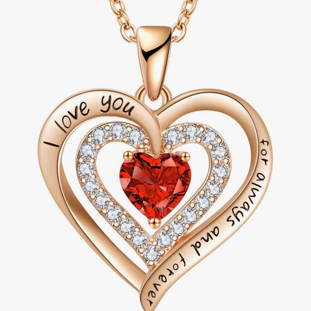 heart necklace symbolizing love and elegance in every detail.